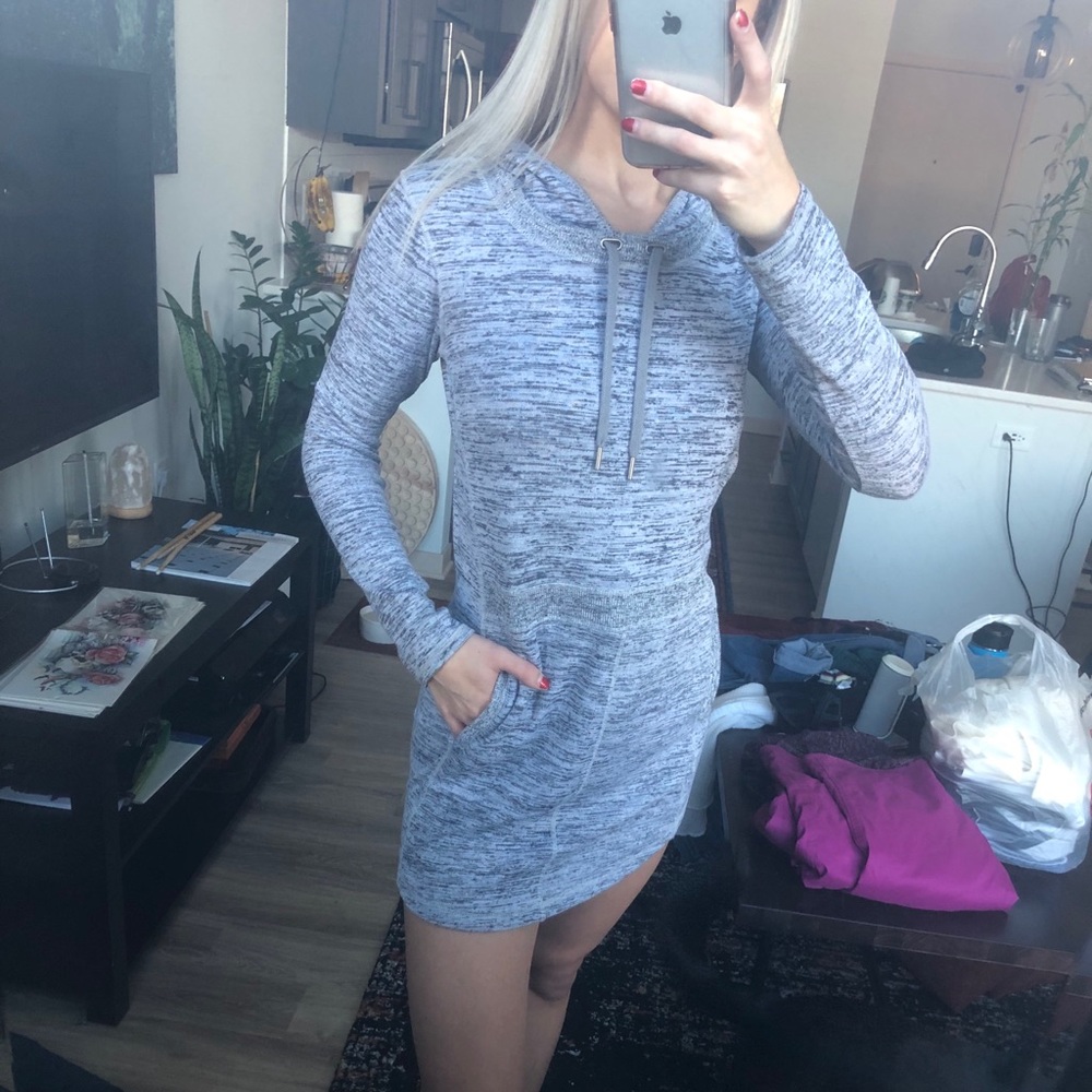 Athleta heathered grey sweater dress